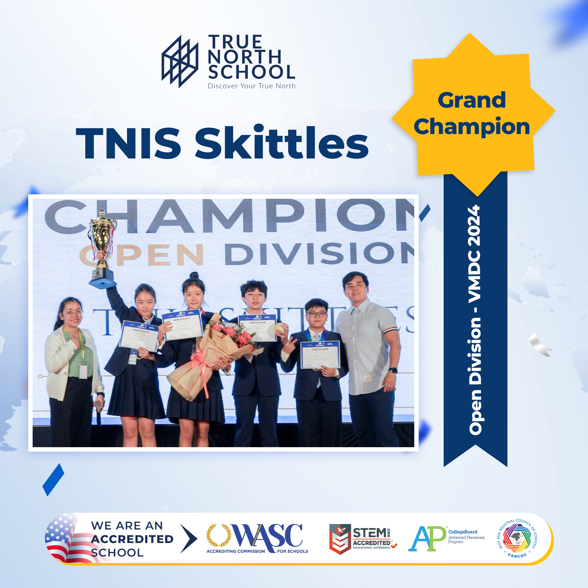 CONGRATULATIONS TO TNIS SKITTLES AND BAGEL BENGAL FOR THEIR INCREDIBLE ACHIEVEMENTS AT VMDC 2024!